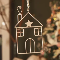 KAEMINGK Addobbi Natalizi-Decorazione natalizia da appendere in metallo (H13 cm) Casa invernale