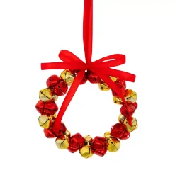 JJA Addobbi Natalizi-Decorazione natalizia da appendere in metallo (D10,5 cm) Campanelli