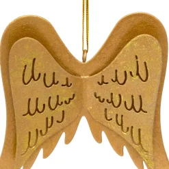 JJA Addobbi Natalizi-Decorazione natalizia da appendere in metallo (H11 cm) Ali d'angelo