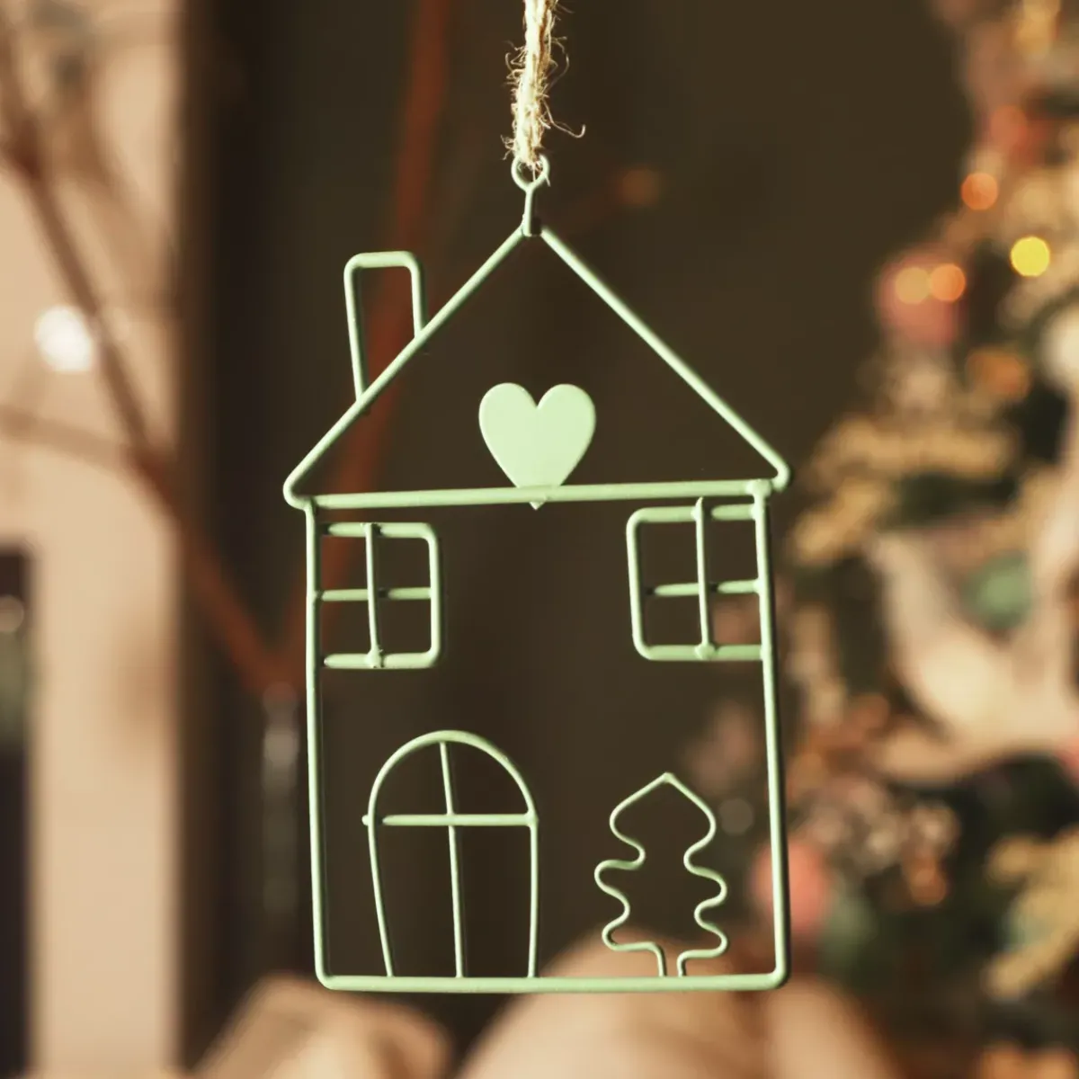 KAEMINGK Addobbi Natalizi-Decorazione natalizia da appendere in metallo (H13 cm) Casa invernale
