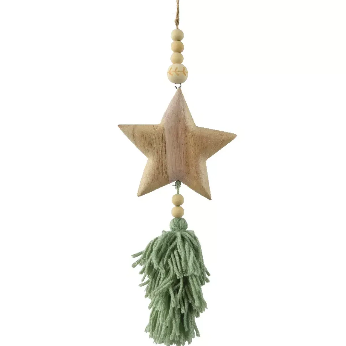 KAEMINGK Addobbi Natalizi-Decorazione natalizia da appendere in legno (H25 cm) Stella in legno