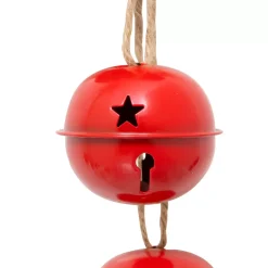 JJA Decorazioni E Oggetti Natalizi-Decorazione natalizia da appendere (H55 cm) Campanelli in metallo