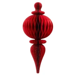 KAEMINGK Decorazioni E Oggetti Natalizi-Decorazione natalizia da appendere in carta (H80 cm) con chiusura magnetica Rossa