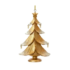KAEMINGK Addobbi Natalizi-Decorazione Natalizia Sospesa (H12 cm) Albero Scintillante Dorato