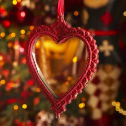 KAEMINGK Addobbi Natalizi-Decorazione natalizia sospesa (H14 cm) Cuore bohémien