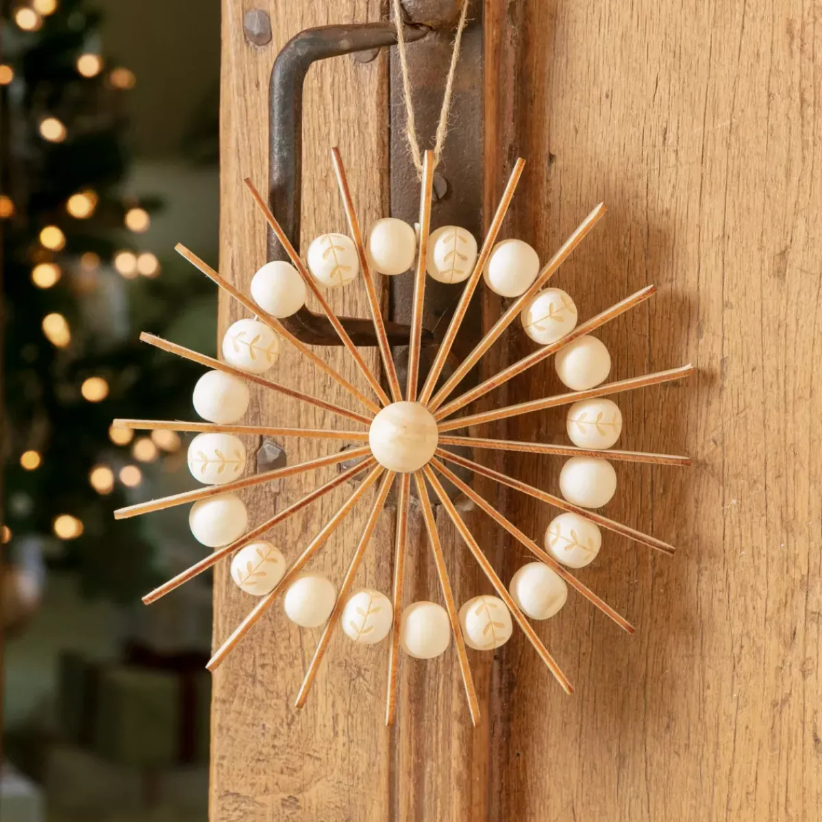 KAEMINGK Addobbi Natalizi-Decorazione natalizia sospesa in legno (D20 cm) Scandinavo