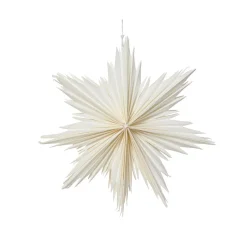 KAEMINGK Decorazioni E Oggetti Natalizi-Decorazione natalizia sospesa in carta (D30 cm) Stella ghiacciata Bianca