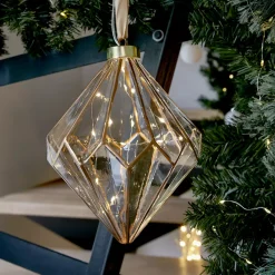 KAEMINGK Decorazioni E Oggetti Natalizi|Oggetti Decorativi E Illuminati-Diamante luminoso a pile 15 LED (H20 cm) Vintage /bianco caldo