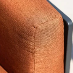 Divano da giardino in alluminio 2 posti Monte Carlo Grigio antracite e terracotta