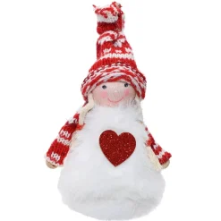 KAEMINGK Addobbi Natalizi-Fata di Natale da appendere (H12 cm) Maggie Cuore glitterato