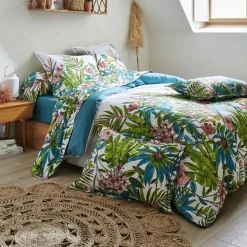 Federa cuscino a rullo cotone (L200 cm) Sumatra Pavone Multicolore