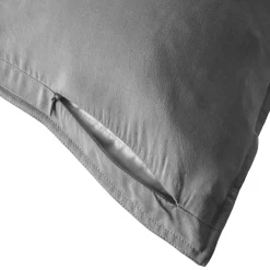 Federa cuscino letto quadrato lyocell Tencel™ lavato (63 x 63 cm) Olivia Grigio granito