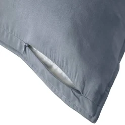 Federa cuscino letto quadrata in lyocell Tencel™ lavato (63 x 63 cm) Olivia Blu stone