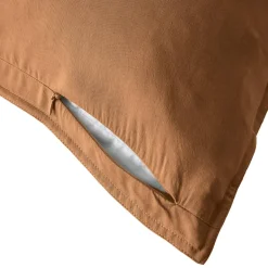 Federa cuscino letto quadrata lyocell Tencelâ„¢ lavato (63 x 63 cm) Olivia Camel