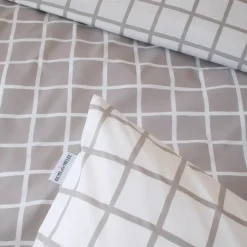 Federa cuscino letto quadrata in percalle di cotone (65 x 65 cm) Max Grigio