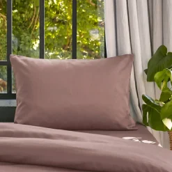Federa cuscino letto rettangolare in lyocell Tencel™ lavato (50 x 80 cm) Olivia Rosa blush