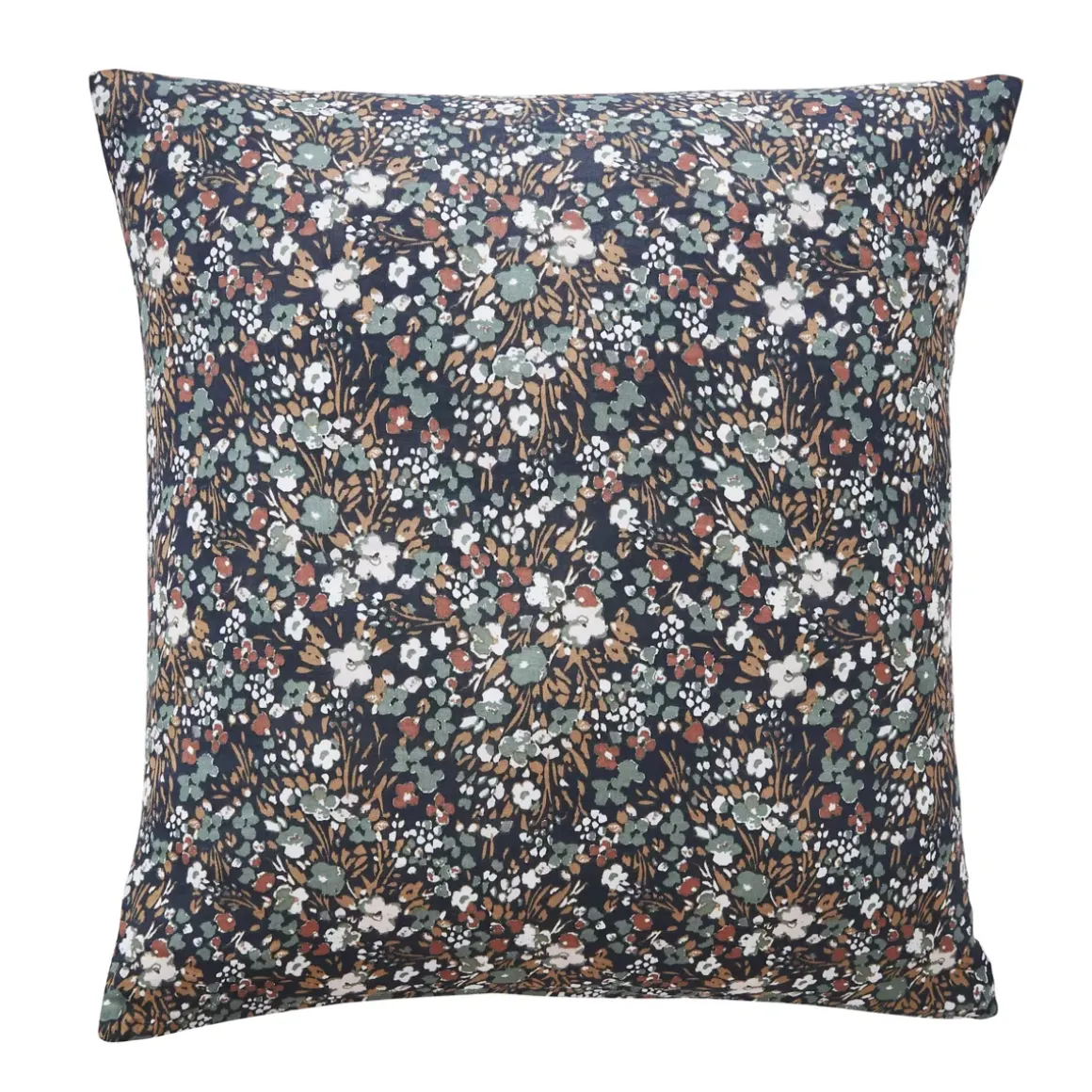 Federa cuscino quadrata garza di cotone (60 x 60 cm) Constance Blu notte