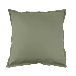 Federa cuscino quadrata percalle di cotone (65 cm) Cali Verde rosmarino