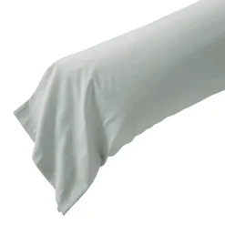 Federa per cuscino a rullo in percalle di cotone (L185 cm) Diane Blu Céladon