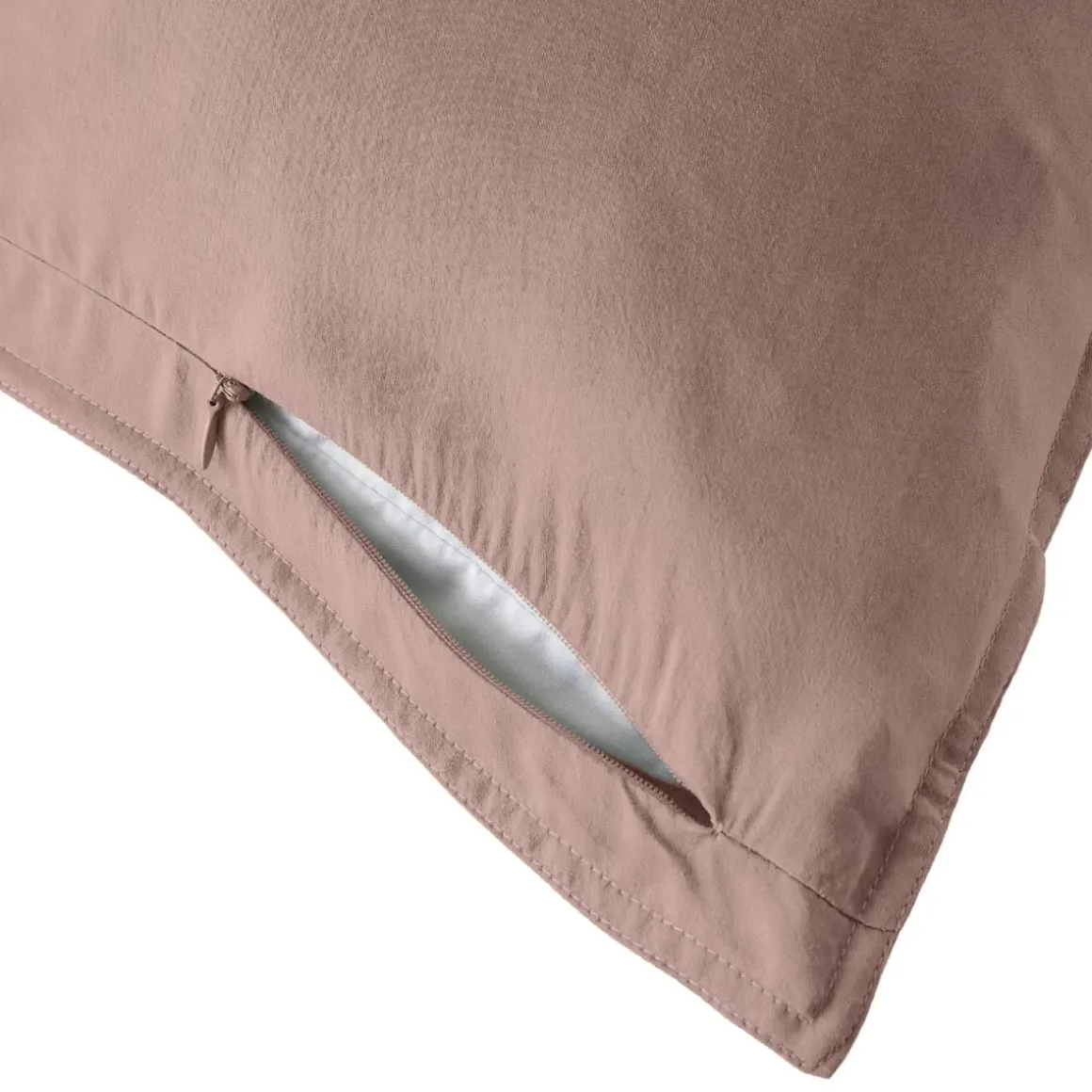 Federa per cuscino da letto quadrata in lyocell Tencel™ lavato (80 x 80 cm) Olivia Rosa blush