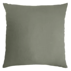 Federa per cuscino letto quadrata in garza di cotone (80 x 80 cm) Gaia Verde rosmarino