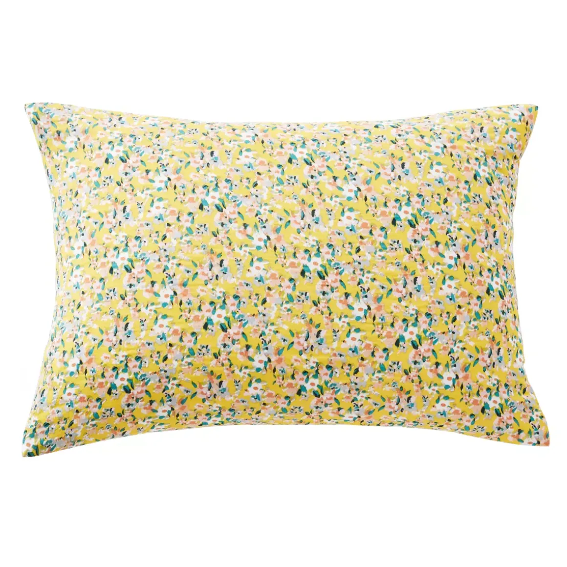 Federa per cuscino letto rettangolare in garza di cotone (50 x 70 cm) Abigaël Giallo