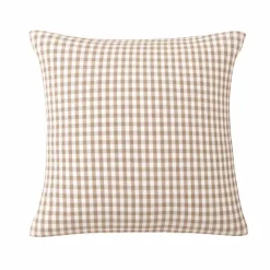 Federa per cuscino quadrata in garza di cotone (80 x 80 cm) Gaïa Vichy Corda