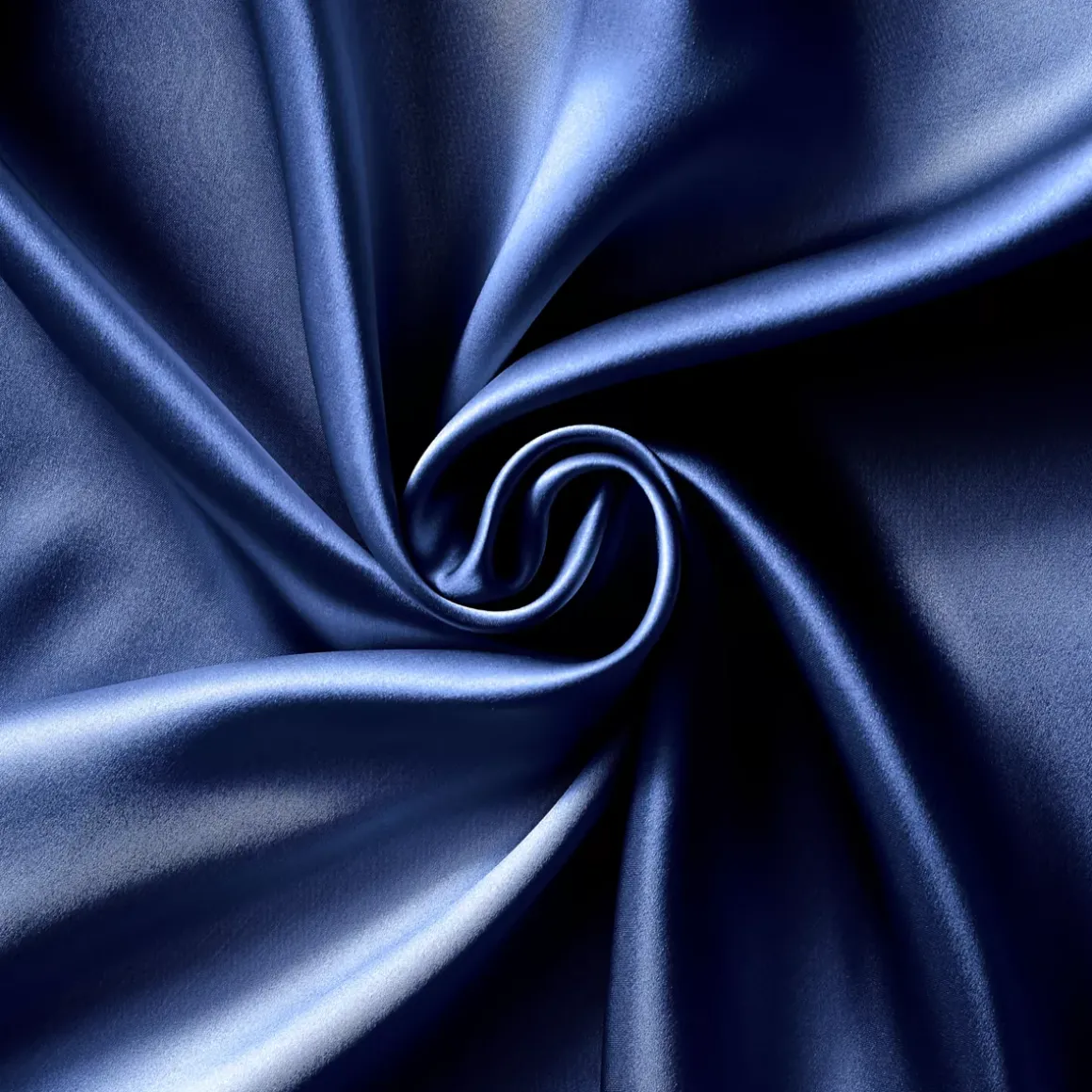 Federa per cuscino quadrata in seta di gelso (80 x 80 cm) Mizuki Blu marino