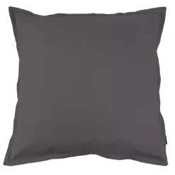 Federa per cuscino quadrata in percalle di cotone (80 x 80 cm) Cali Grigio antracite