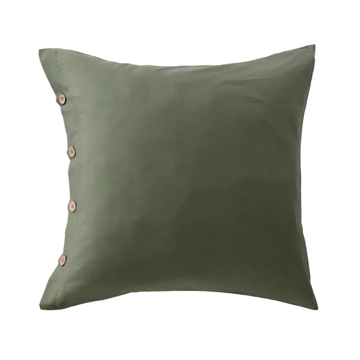 Federa per cuscino quadrato in percalle di cotone (65 x 65 cm) Diane Verde Rosmarino