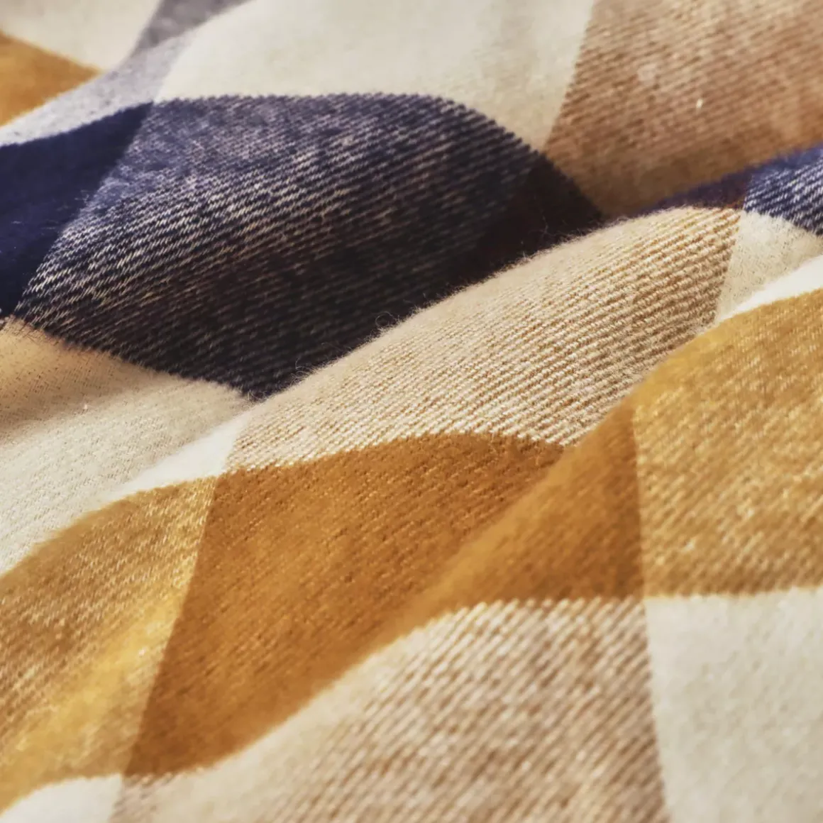Federa per cuscino rettangolare flanella di cotone (50 x 70 cm) Nina quadri Multicolore