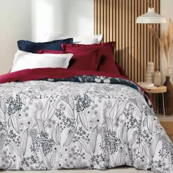 Federa quadrata cotone bio (63 x 63 cm) Biolina Bordeaux