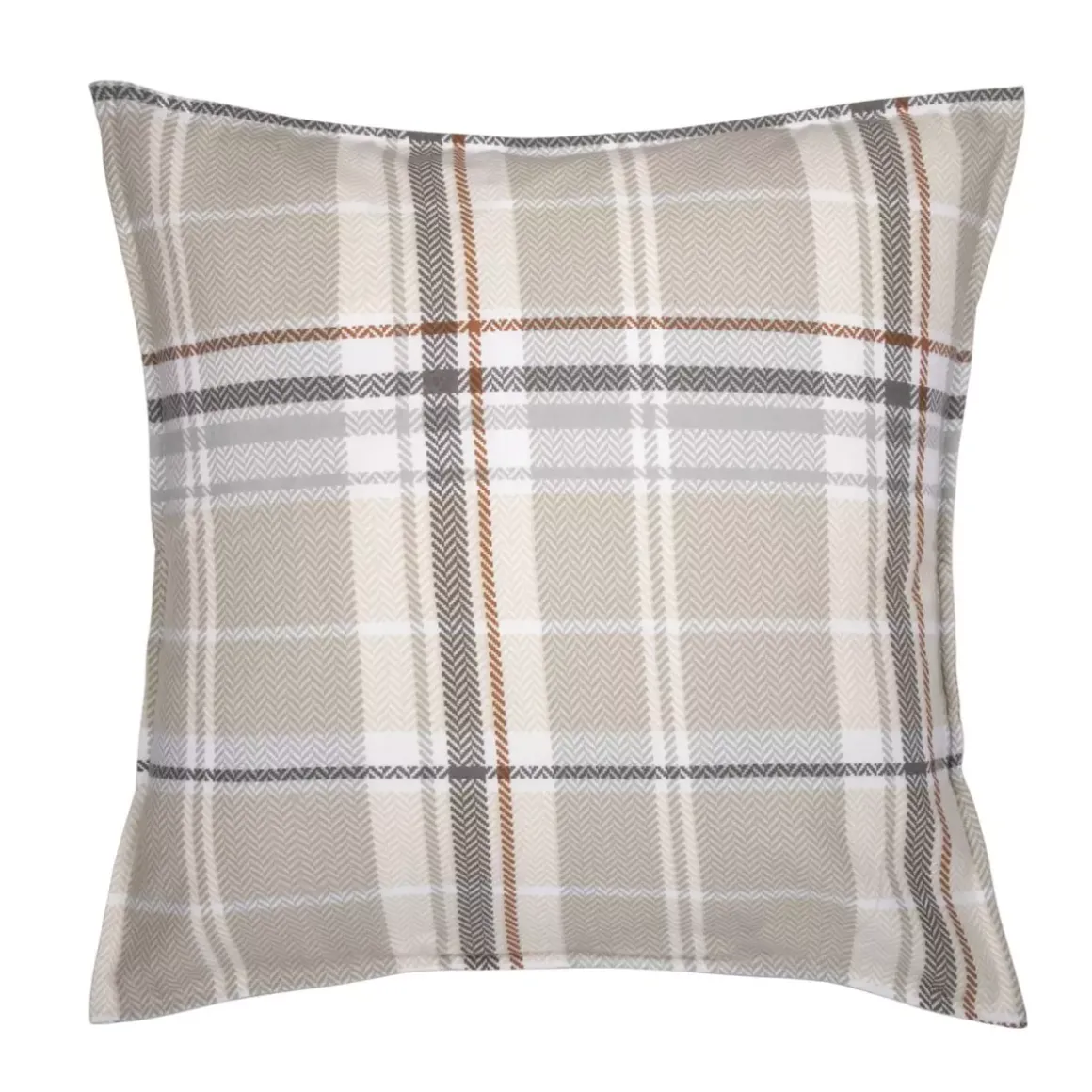 Federa quadrata flanella di cotone (63 cm) Théa fantasia Grigio