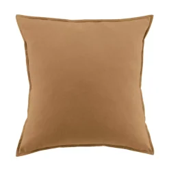 Federa quadrata flanella di cotone (63 x 63 cm) Théa Camel