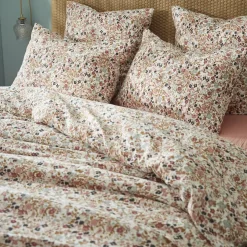 Federa quadrata garza di cotone (60 x 60 cm) Constance Beige pampa
