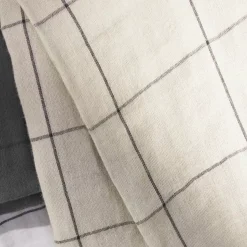 Federa quadrata garza di cotone (60 cm) Gaïa Match Beige pampa