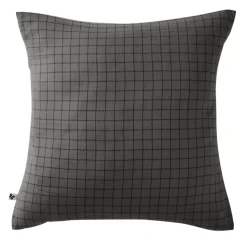 Federa quadrata garza di cotone (60 x 60 cm) Gaïa Mix Grigio granito