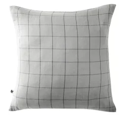 Federa quadrata garza di cotone (60 cm) Gaïa Match Grigio nuvola