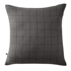 Federa quadrata garza di cotone (60 cm) Gaïa Match Grigio granito