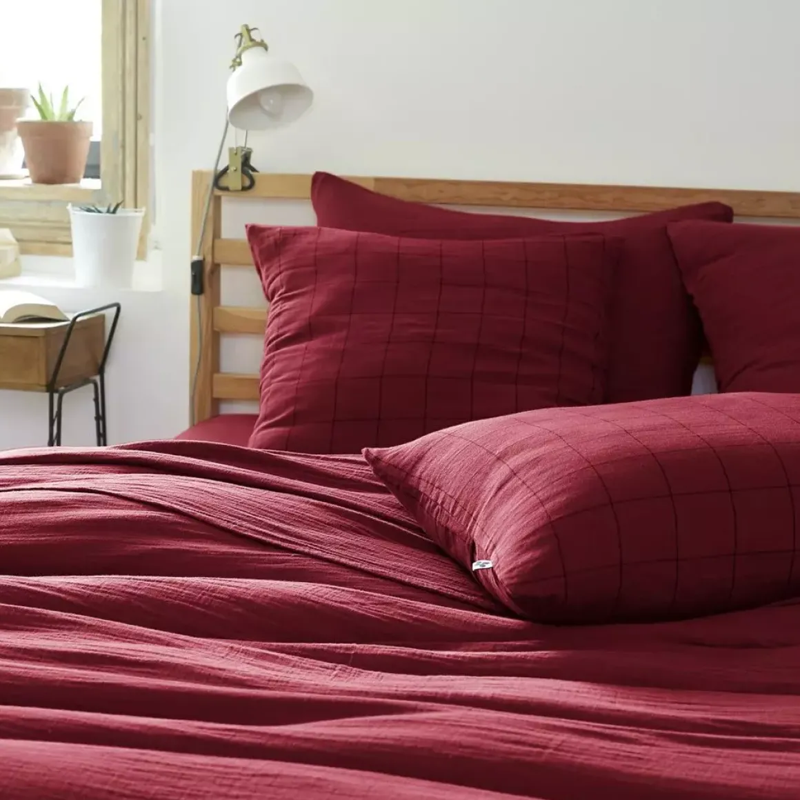 Federa quadrata garza di cotone (60 cm) Gaïa Match Mosto