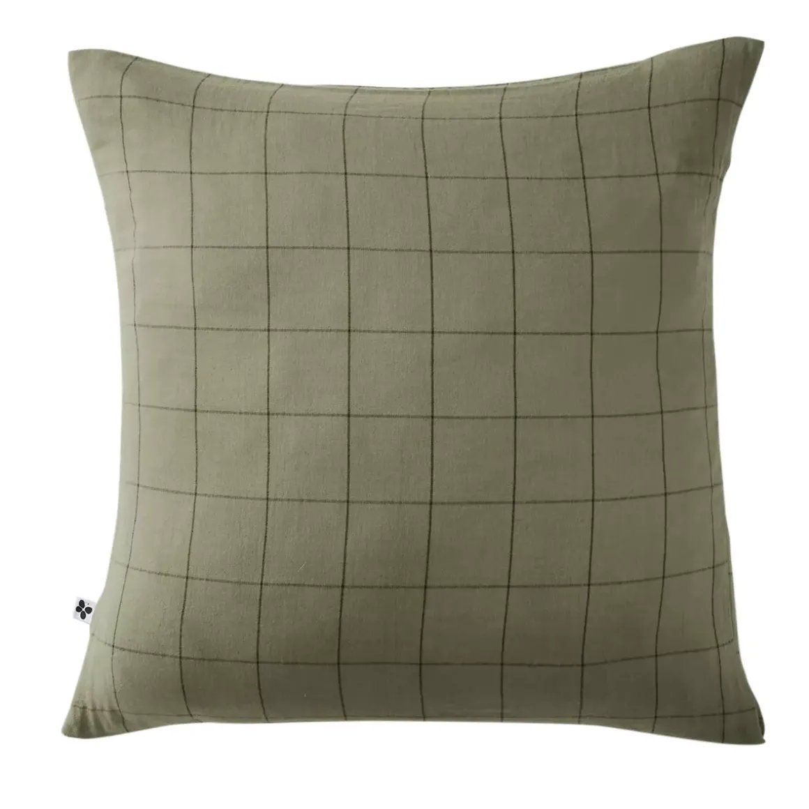 Federa quadrata garza di cotone (60 cm) Gaïa Match Verde rosmarino