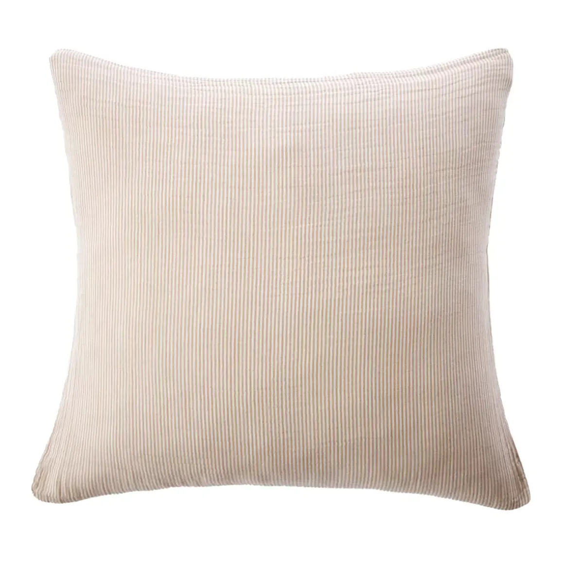 Federa Quadrata in doppia garza di cotone (60 x 60 cm) Gaïa a righe Corda