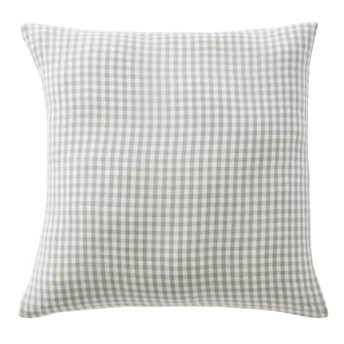 Federa quadrata in garza di cotone (80 x 80 cm) Gaïa Vichy Verde eucalipto