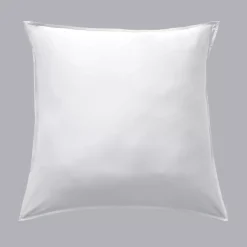 Federa quadrata in raso di bambù (63 x 63 cm) Sienna Bianco panna