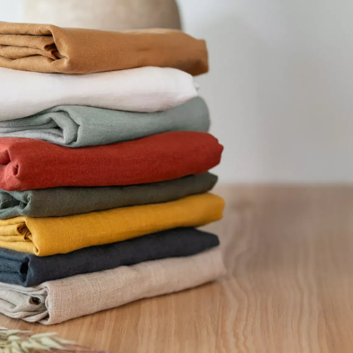 Federa quadrata lino lavato (80 cm) Louise Verde rosmarino