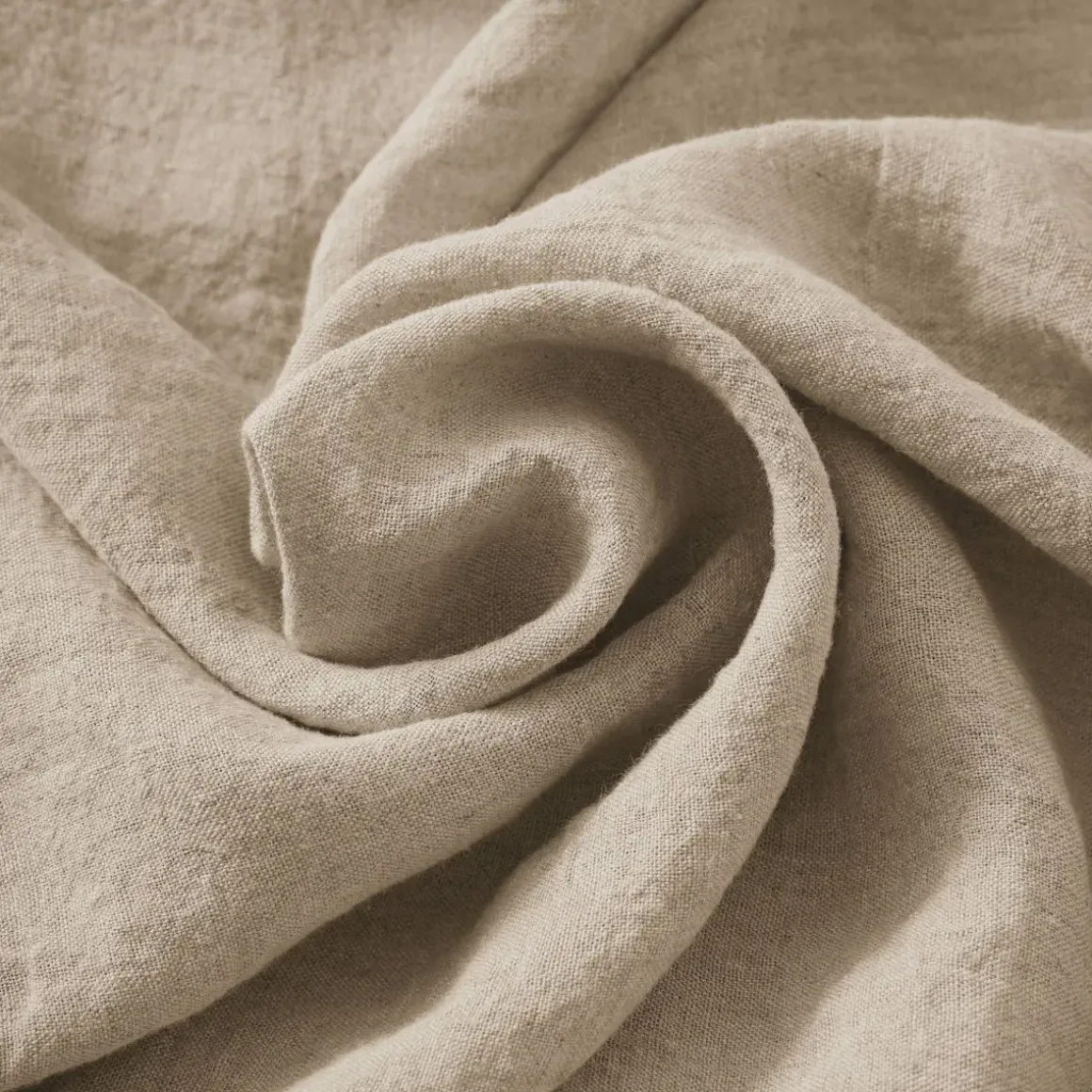 Federa quadrata lino lavato (80 cm) Louise Beige