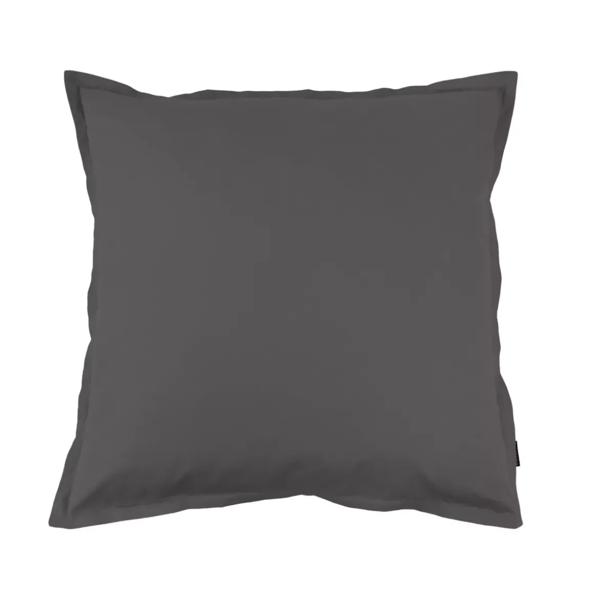 Federa quadrata percalle di cotone (65 cm) Cali Grigio antracite