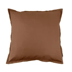 Federa quadrata percalle di cotone (65 x 65 cm) Cali Marrone cioccolato