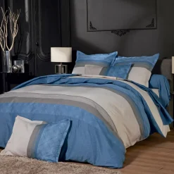 Federa quadrata raso di cotone (65 x 65 cm) Tiago Blu