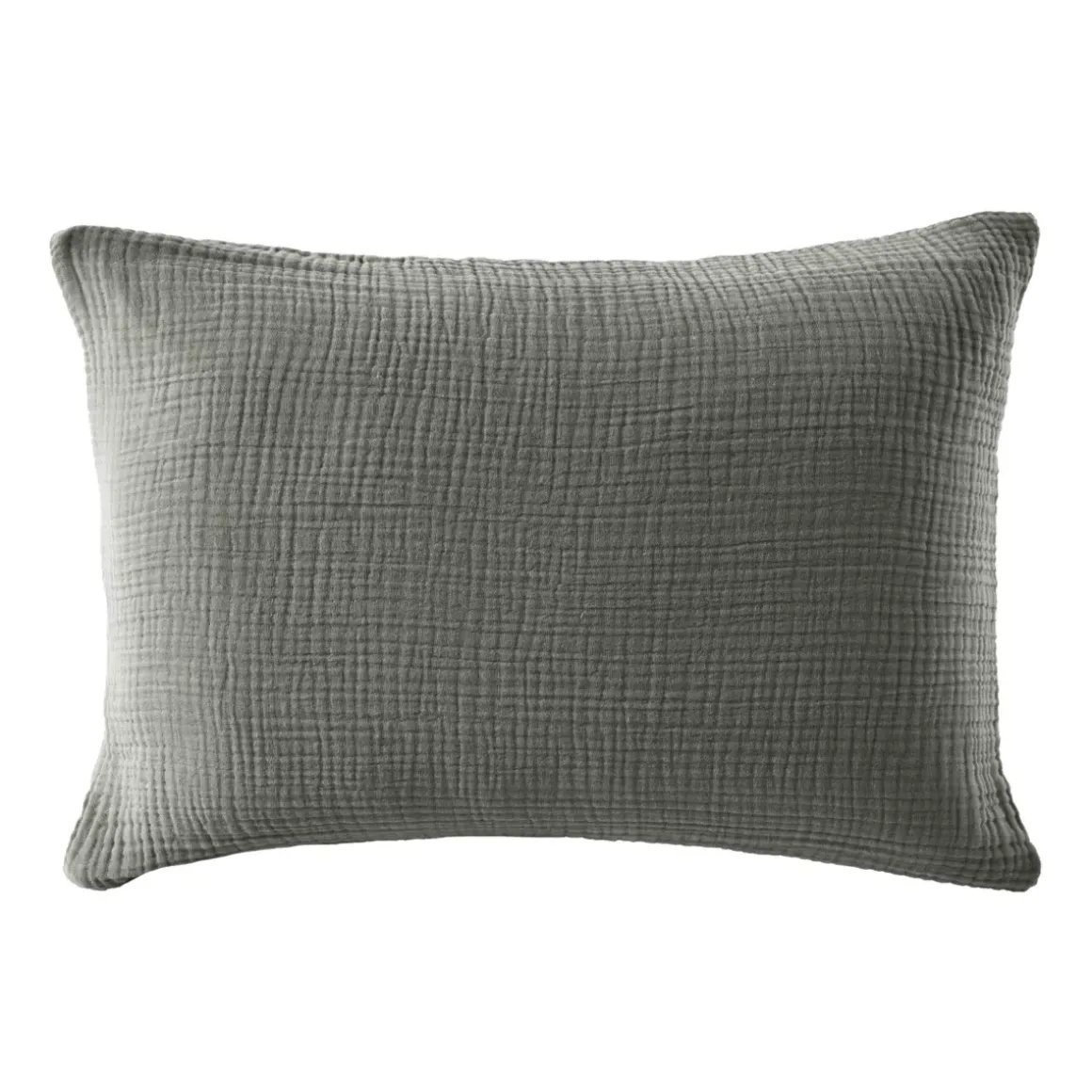Federa quadrupla garza di cotone (50 x 80 cm) Victoria x Gaïa Verde rosmarino